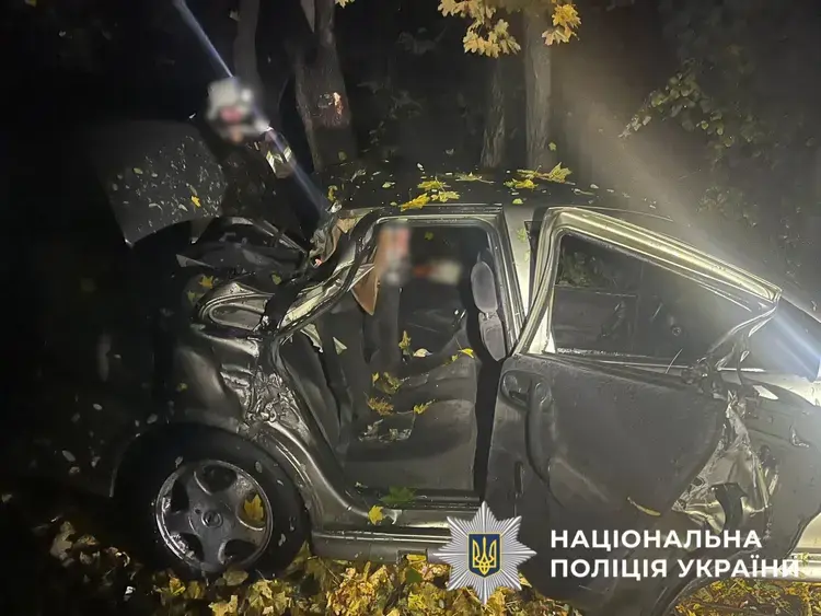 Трагічна аварія на Київщині: підлітковий легковик врізався в дерево, один загинув, шестеро травмовані