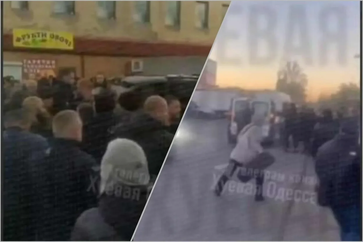 В Одесі натовп напав на військових ТЦК і перекинув їхній автобус: поліція встановлює учасників