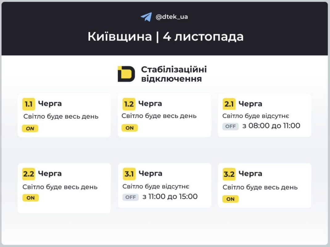 У Києві та області оновили графіки відключень світла: обмеження триватимуть довше
