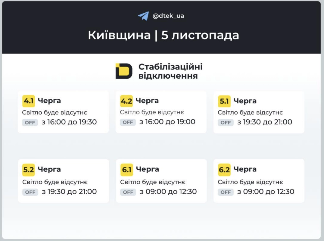 Графіки відключень світла у Києві та області на сьогодні: що варто знати містянам