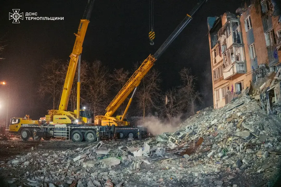 У Тернополі завершено пошуки постраждалих після ракетного удару: доля шістьох людей залишається невідомою