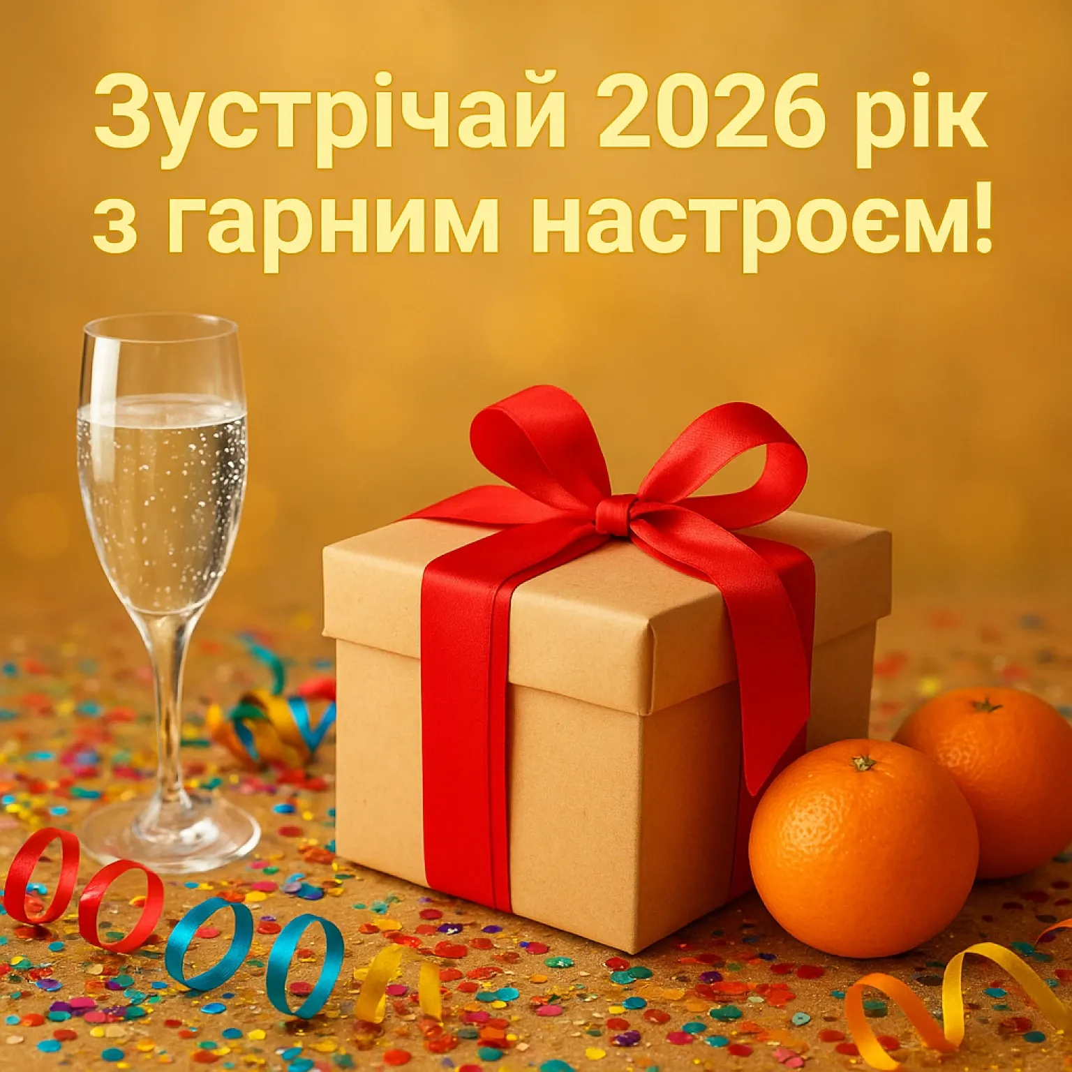 Привітання з прийдешнім новим роком 2026 українською мовою для всіх нагод