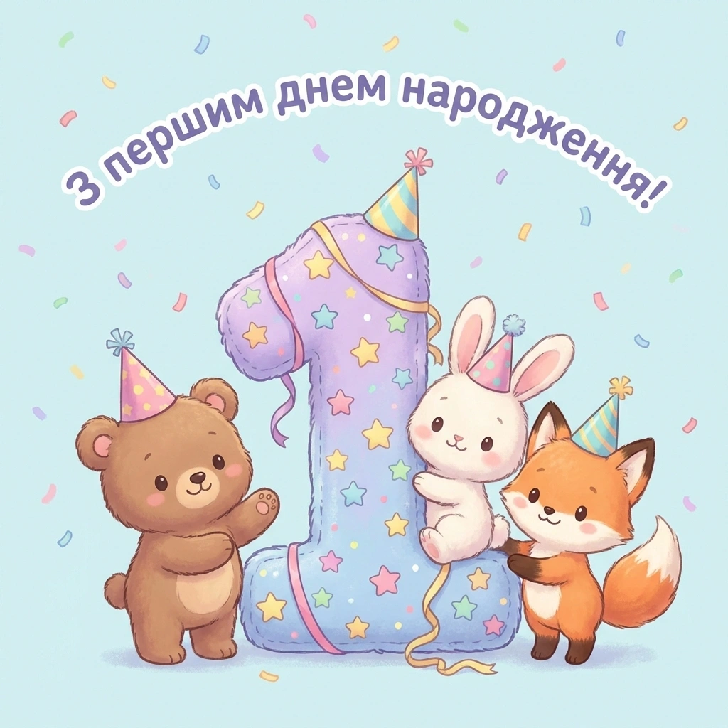 з днем народження хлопчику 1 рік