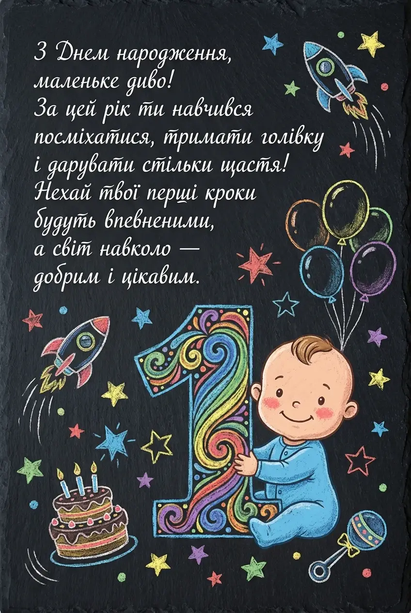 з днем народження хлопчику 1 рік