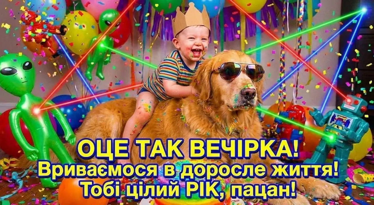 Привітання з днем народження хлопчику на 1 рік