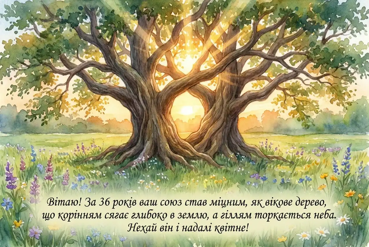 36 років весілля привітання