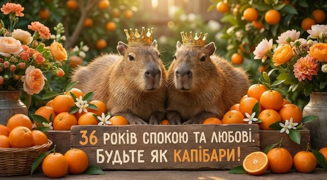Привітання з 36 роками весілля