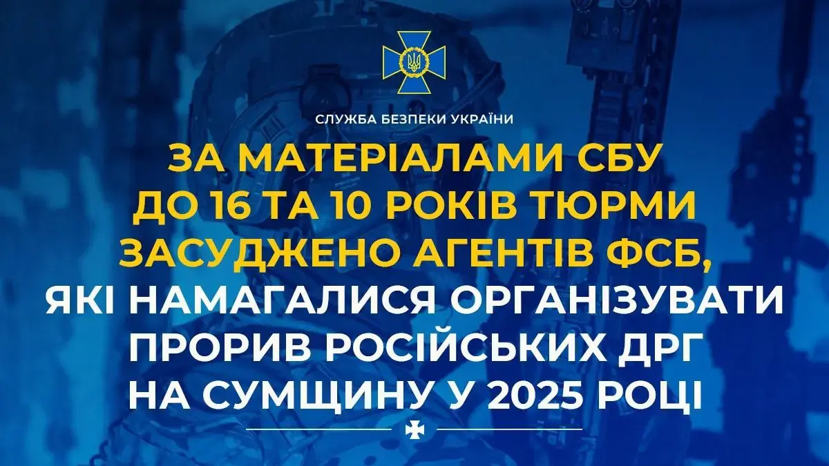 «Риболовля» для фсб завершилася тюрмою: на Сумщині винесли вирок агентам, які готували прорив ворожих ДРГ