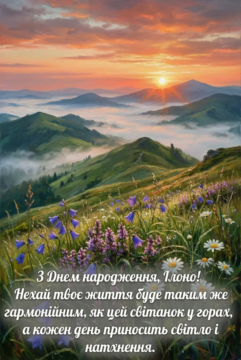 з днем народження ілона українською