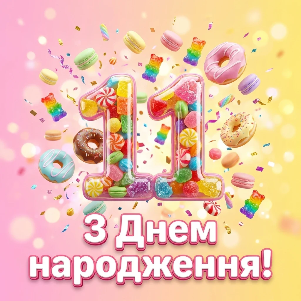 з днем народження дівчинці 11 років