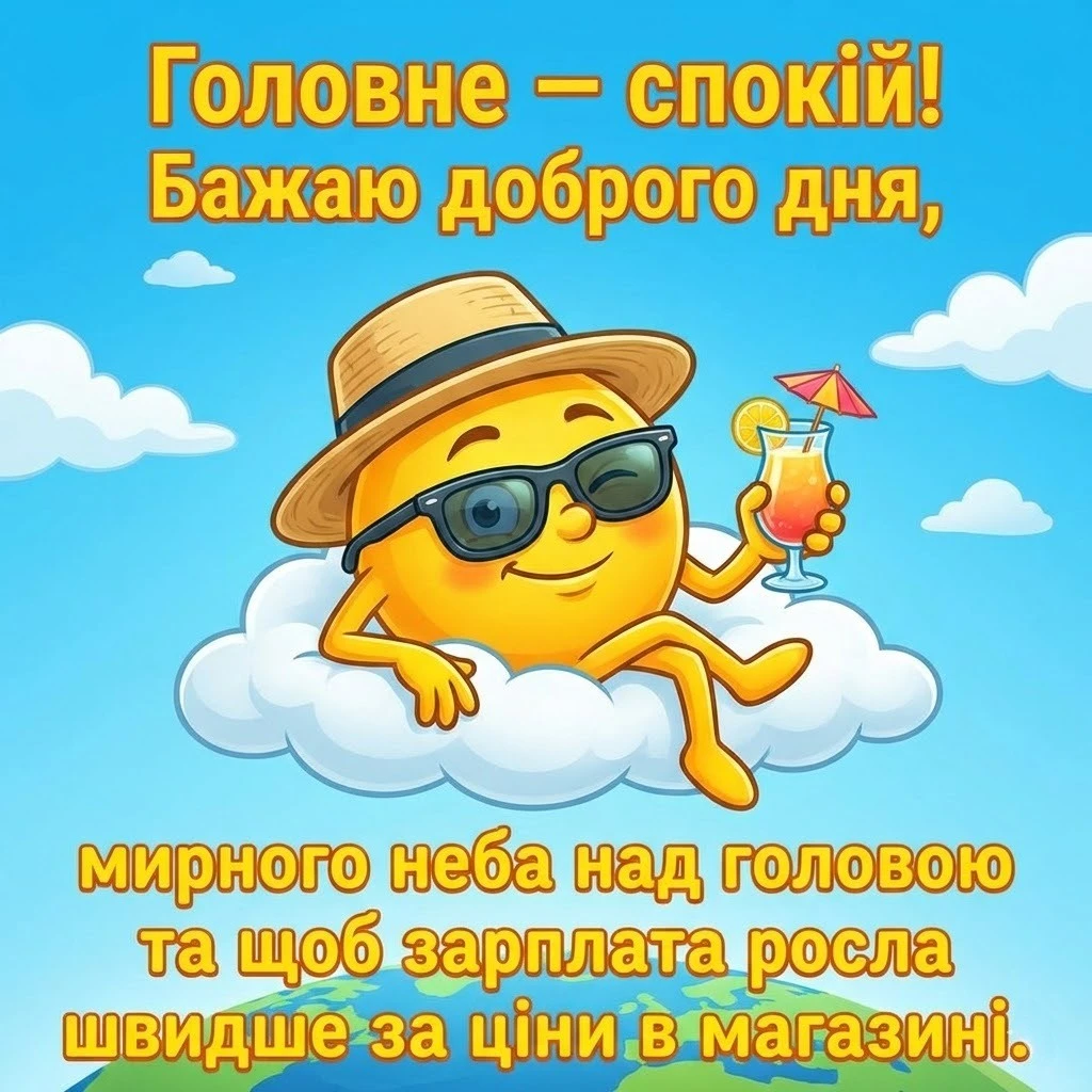 Доброго дня, мирного неба над головою: щирі побажання та красиві листівки