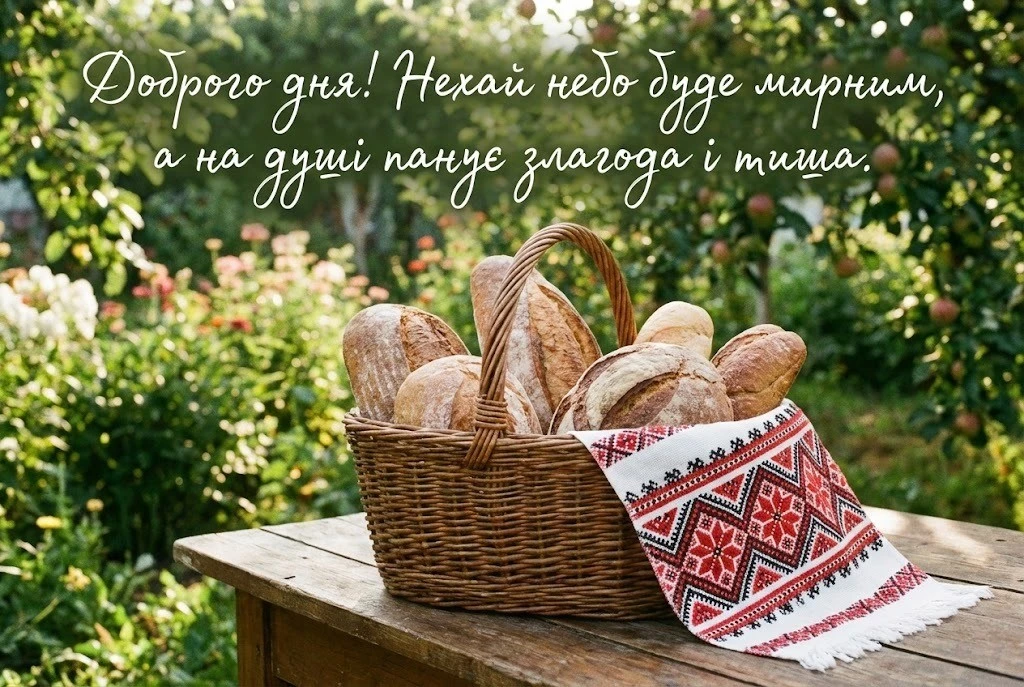 Доброго дня, мирного неба над головою: щирі побажання та красиві листівки