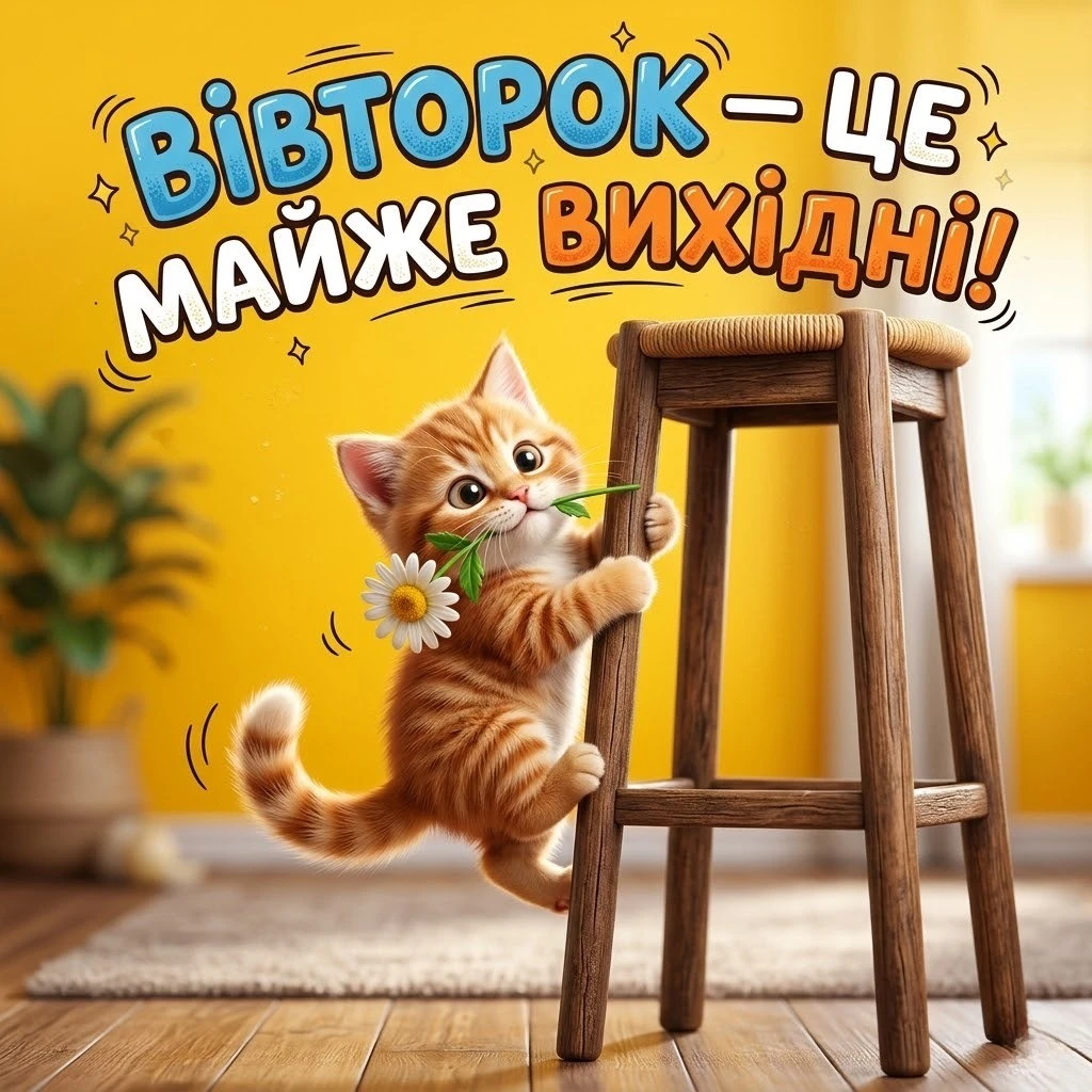 Доброго вівторка: душевні побажання, затишні листівки та прикольні картинки для гарного настрою
