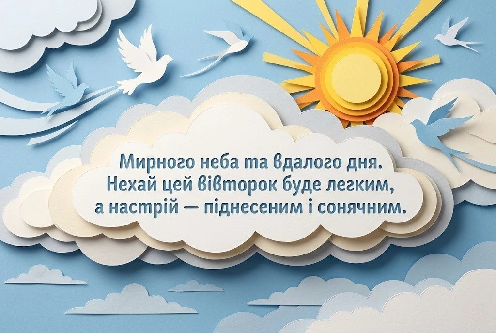 Доброго вівторка: душевні побажання, затишні листівки та прикольні картинки для гарного настрою