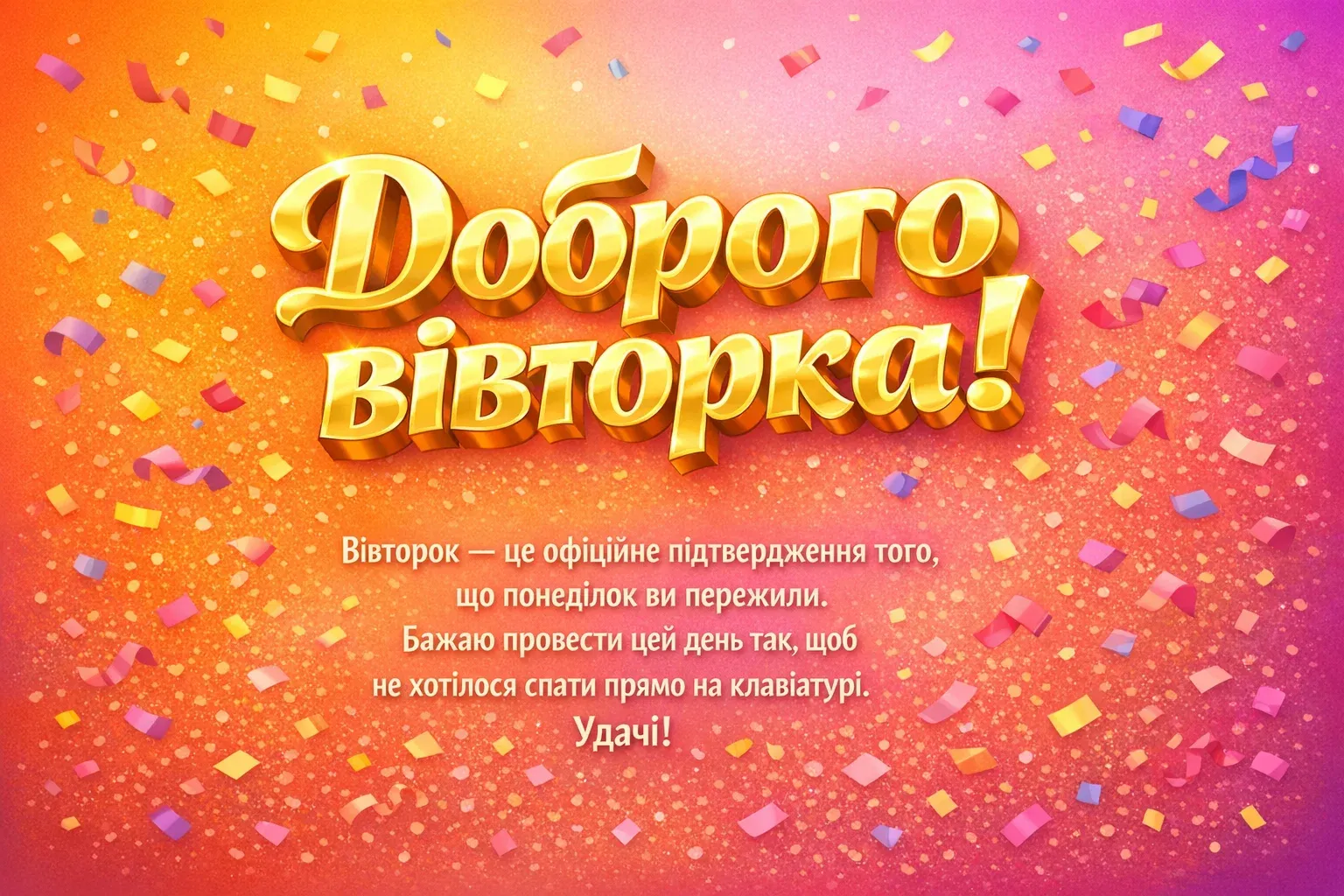 Доброго вівторка: душевні побажання, затишні листівки та прикольні картинки для гарного настрою