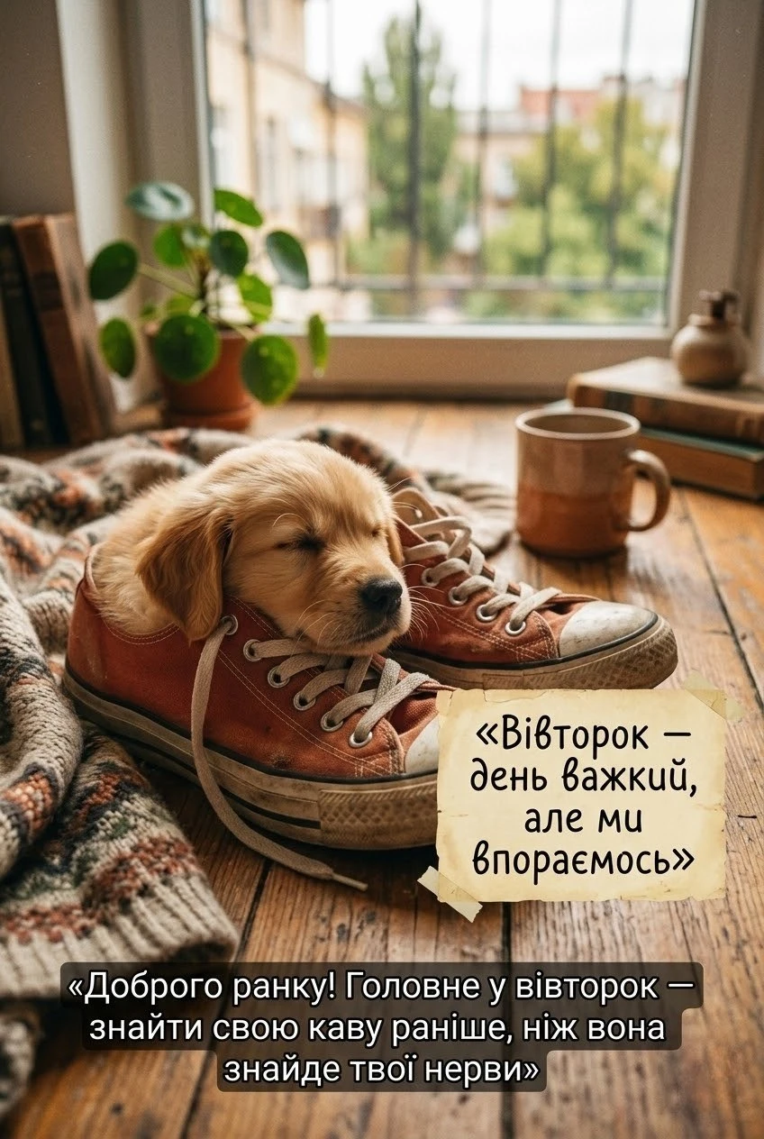 Доброго ранку вівторок: картинки та душевні побажання для гарного настрою