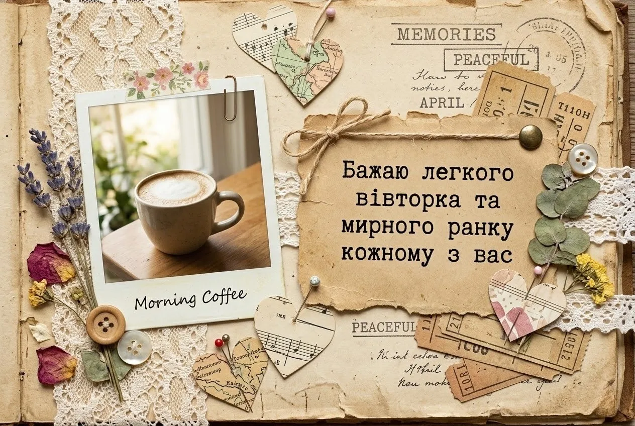 Доброго ранку вівторок: картинки та душевні побажання для гарного настрою