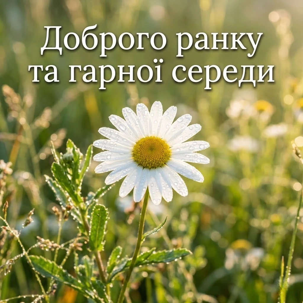 Доброго ранку та гарної середи: картинки, листівки та найтепліші побажання на екватор тижня