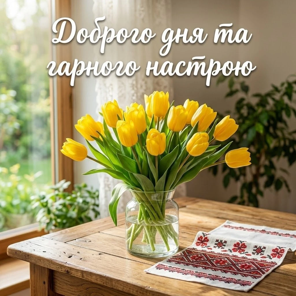 Картинки доброго дня та гарного настрою: щирі та красиві побажання у листівках