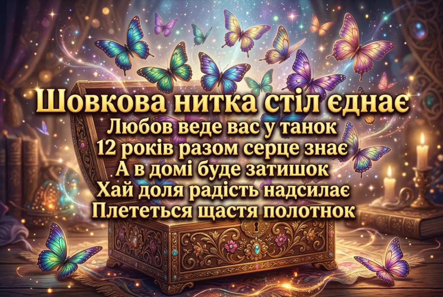 Як привітати з 12-річчям весілля: добірка ніжних побажань