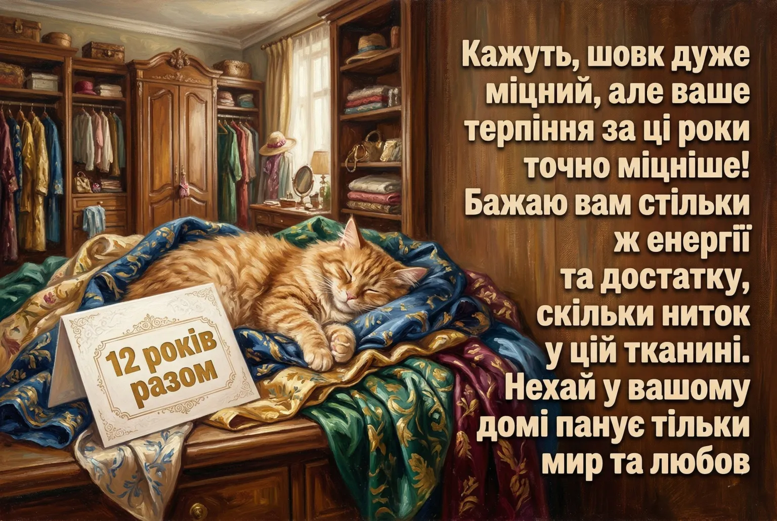 Як привітати з 12-річчям весілля: добірка ніжних побажань