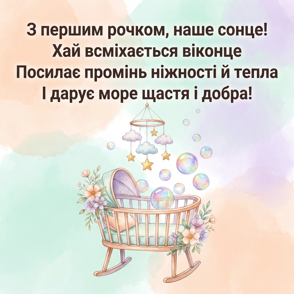 з днем народження дівчинка 1 рік