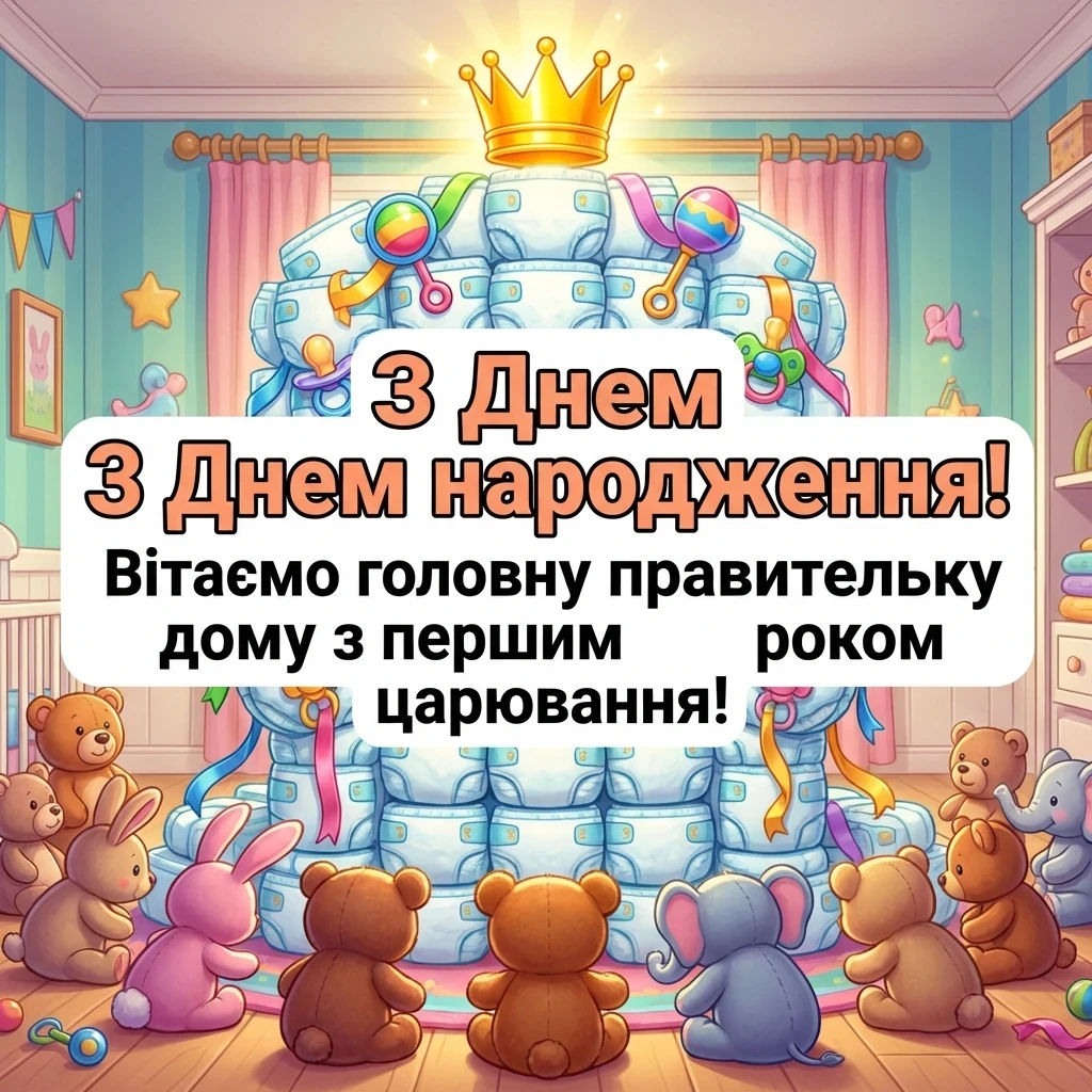 з днем народження дівчинка 1 рік