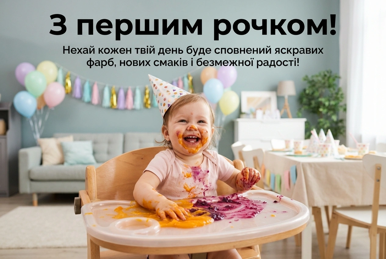 з днем народження дівчинка 1 рік