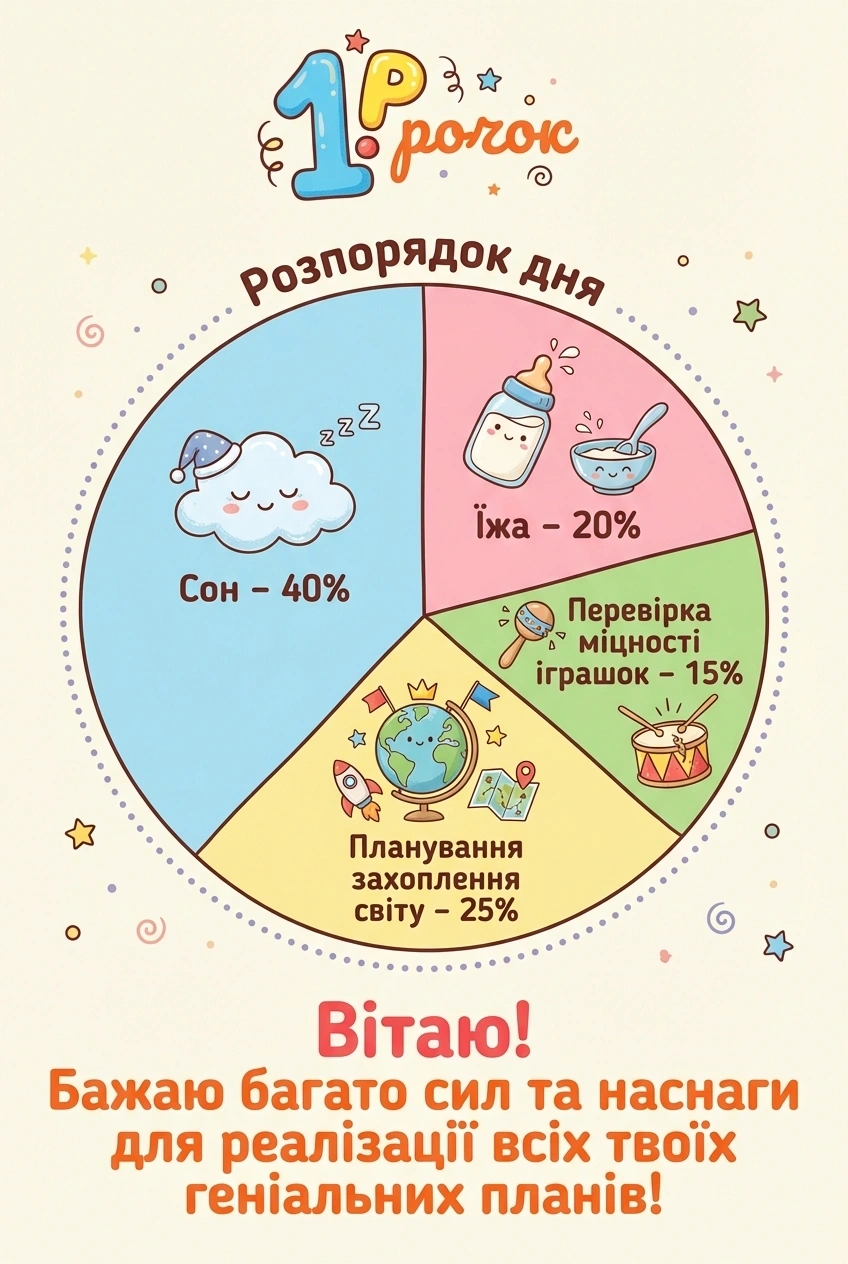 з днем народження дівчинка 1 рік