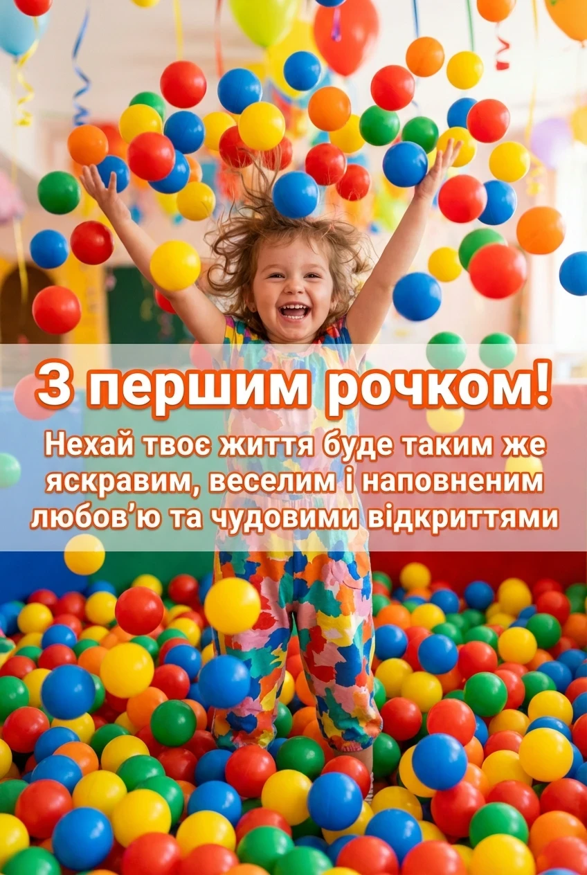 з днем народження дівчинка 1 рік