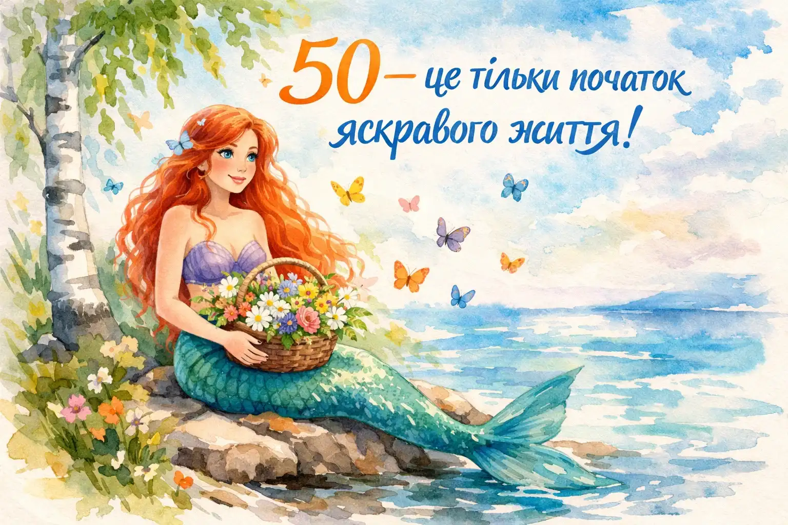 Привітання з ювілеєм 50 років для жінки