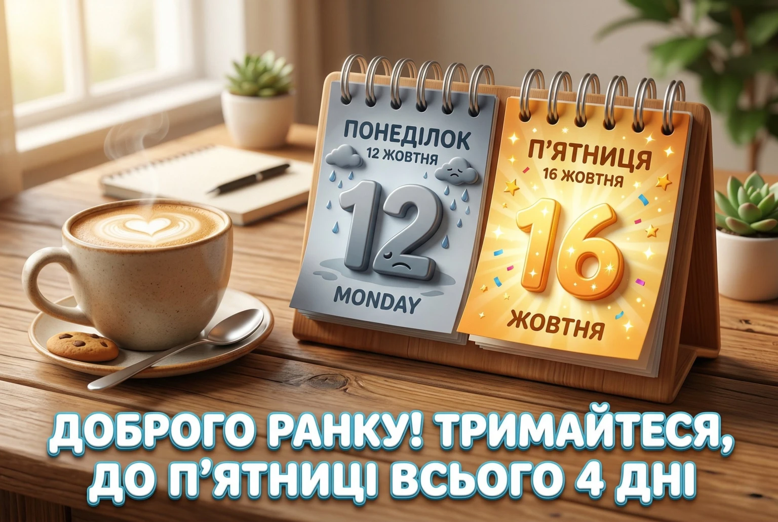 З понеділком та доброго ранку: найкращі картинки та щирі побажання для вдалого початку тижня