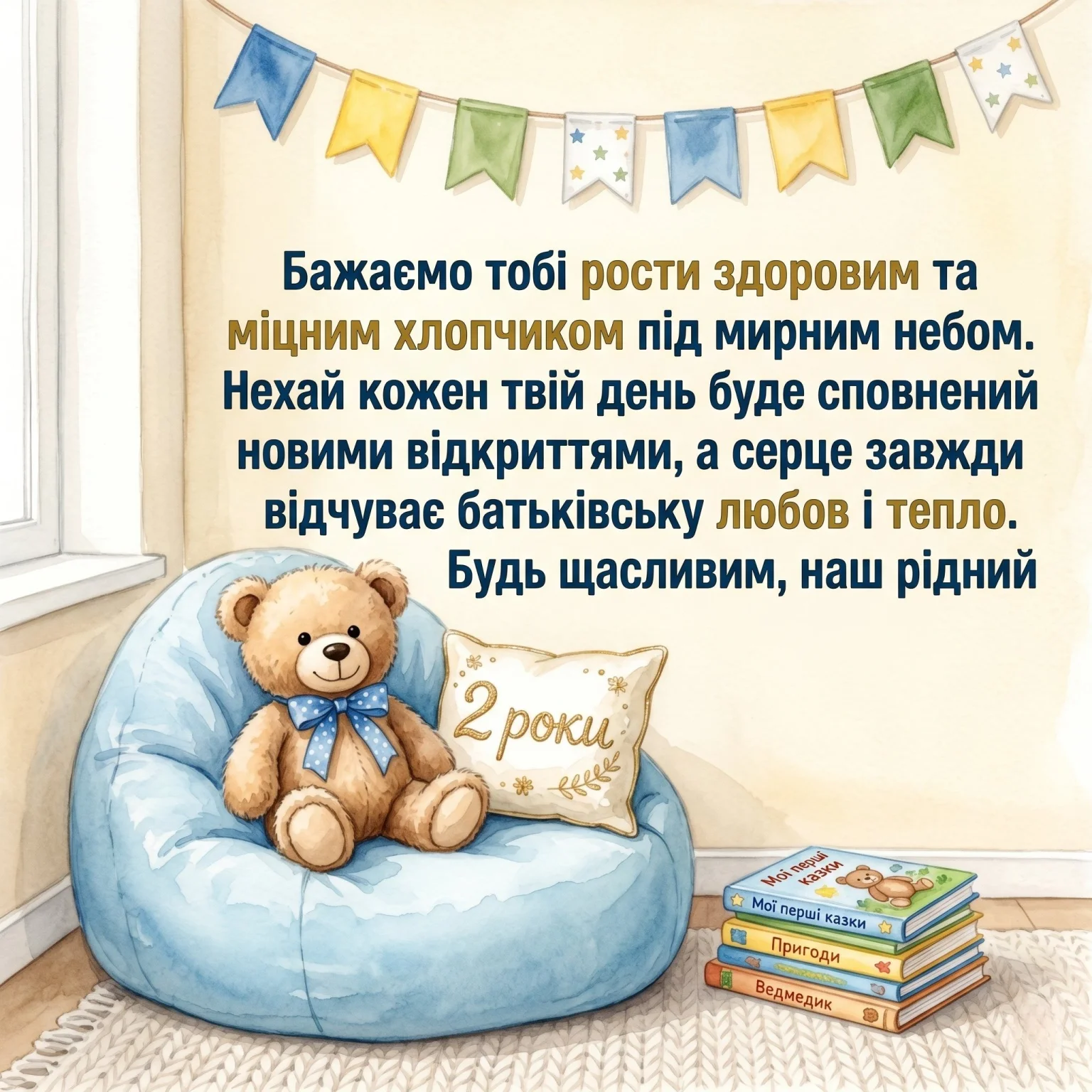 День народження 2 роки: найкращі побажання для сина, внука та похресника