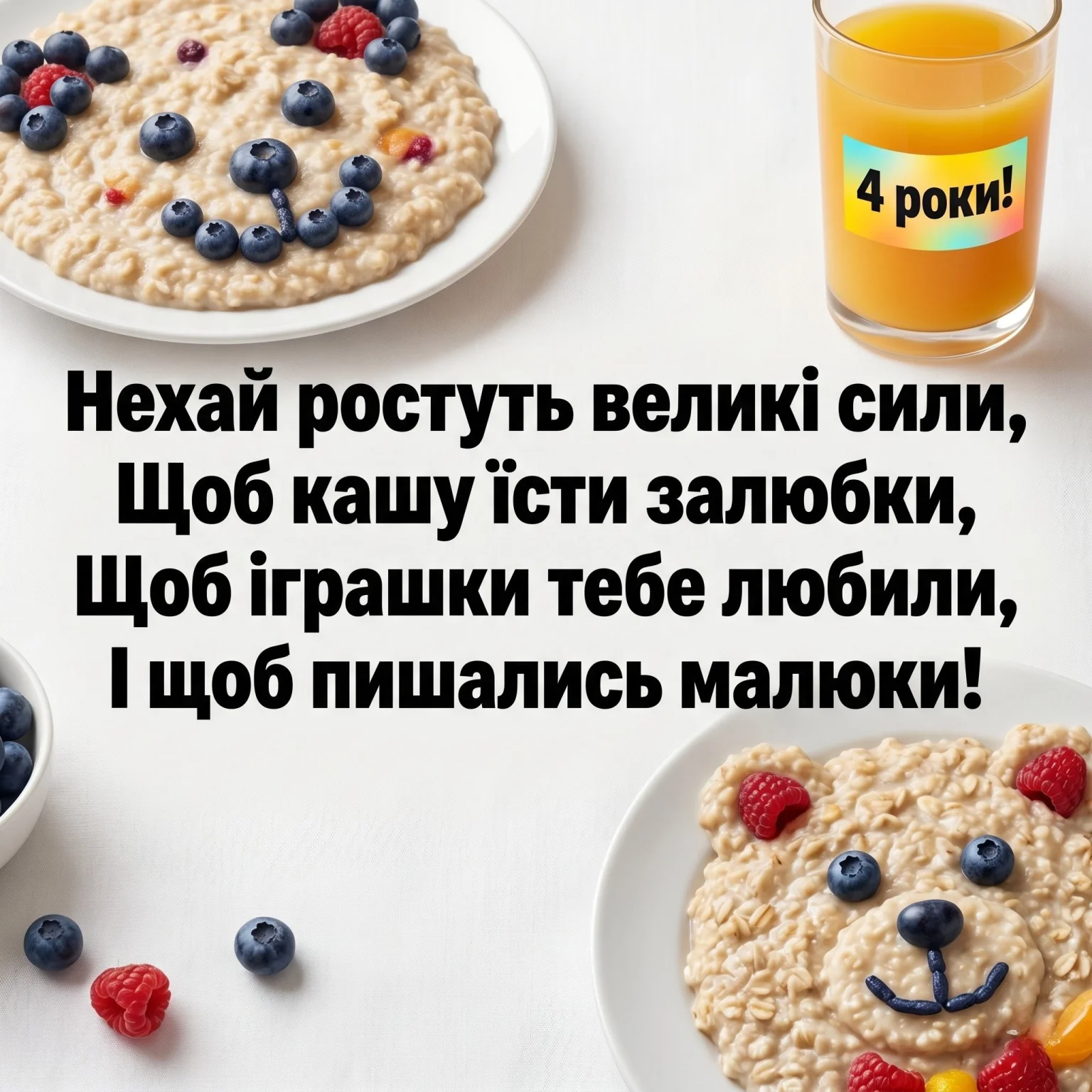 4 роки маленькому герою: найкращі привітання у віршах та своїми словами