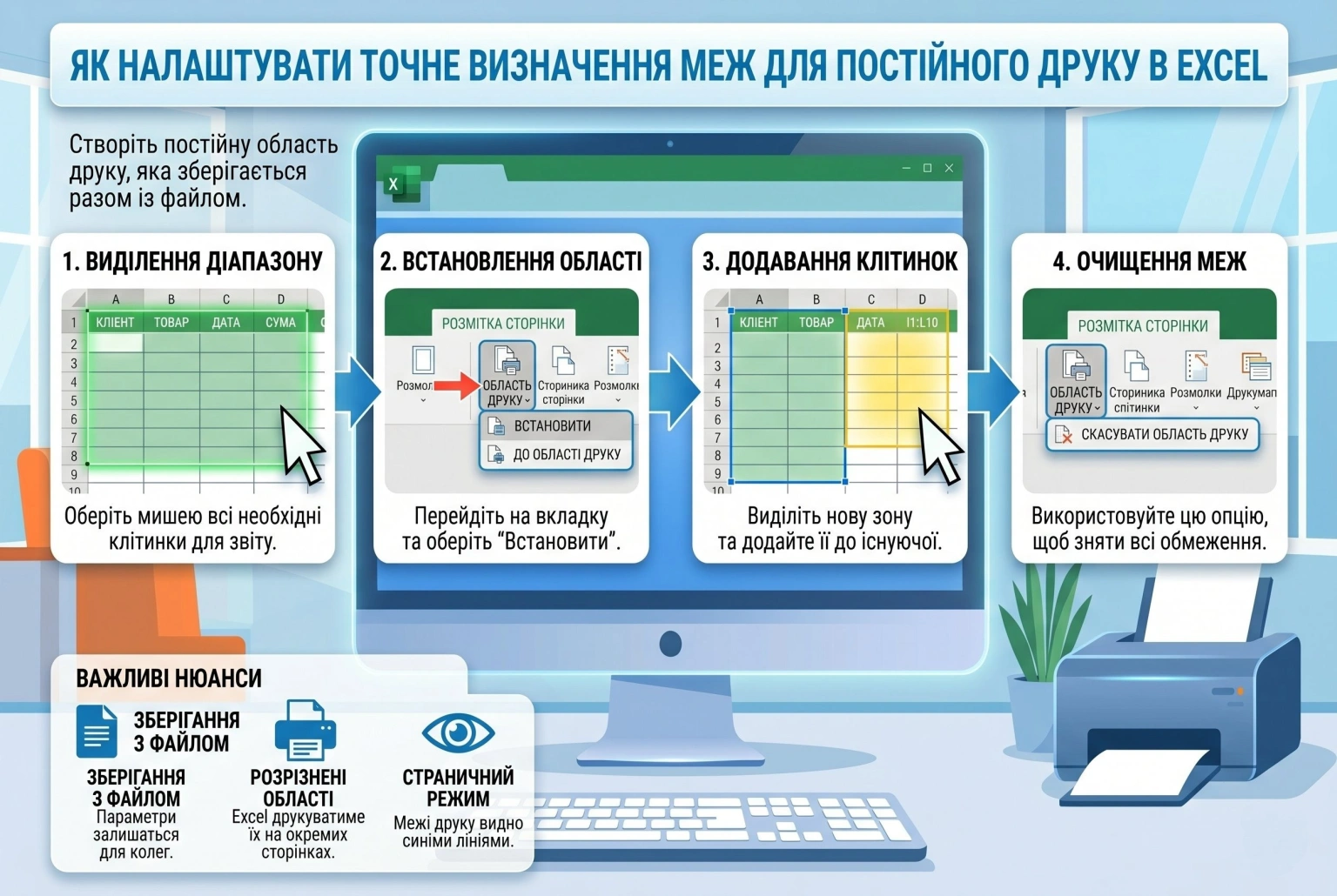 Як роздрукувати таблицю з Excel: повна покрокова інструкція