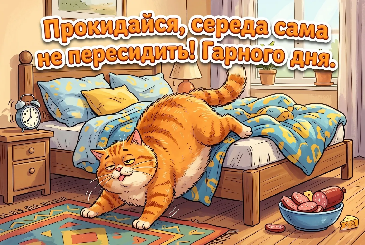 Середа: доброго ранку — картинки та найтепліші привітання для гарного настрою