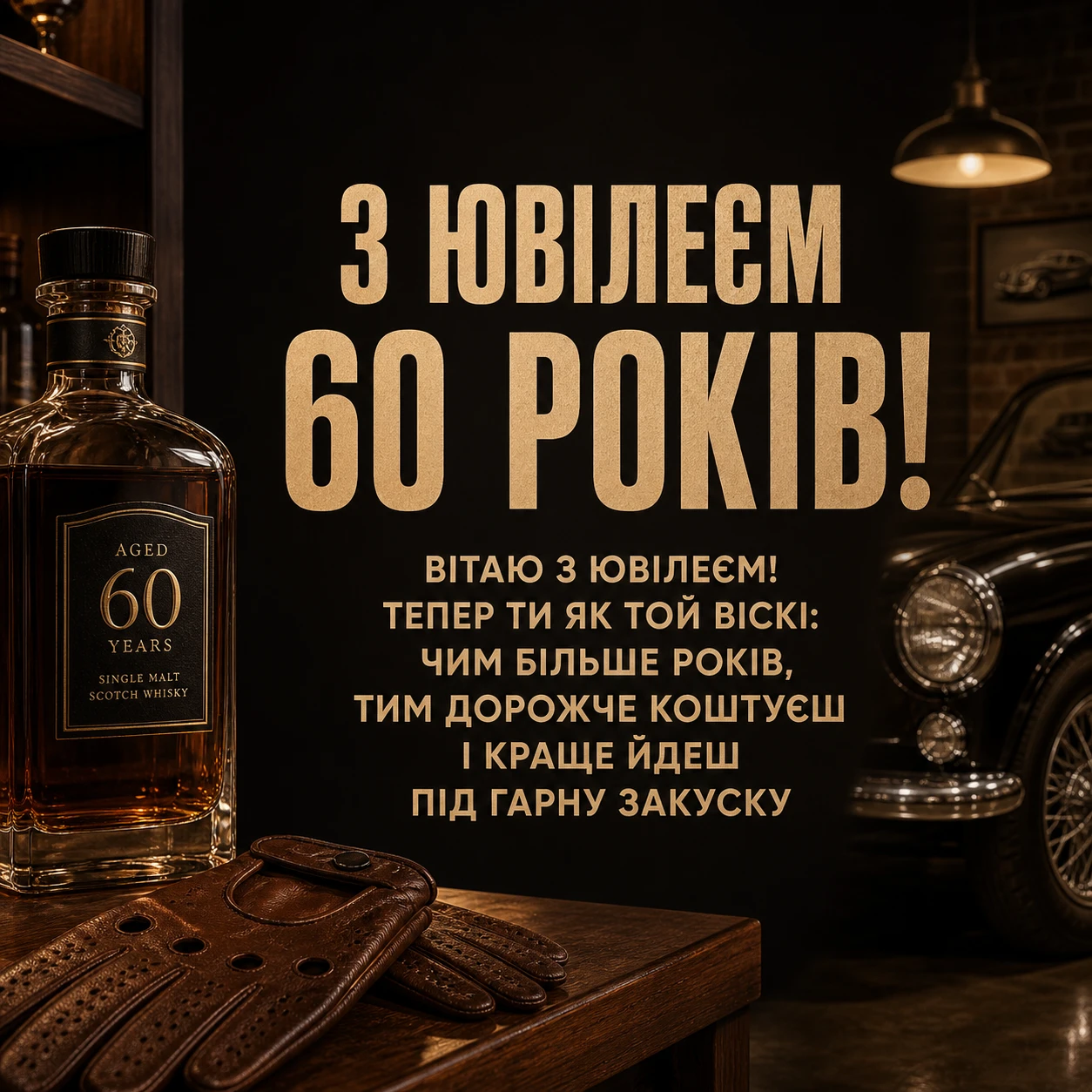 Привітання чоловіку з ювілеєм 60: вірші, проза та слова поваги