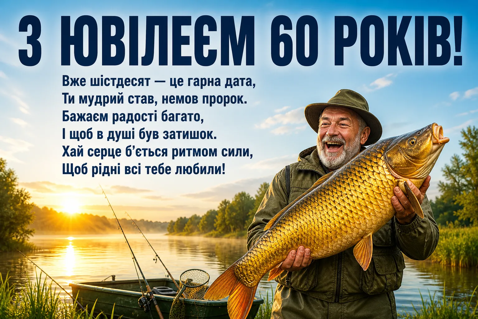 Привітання чоловіку з ювілеєм 60: вірші, проза та слова поваги