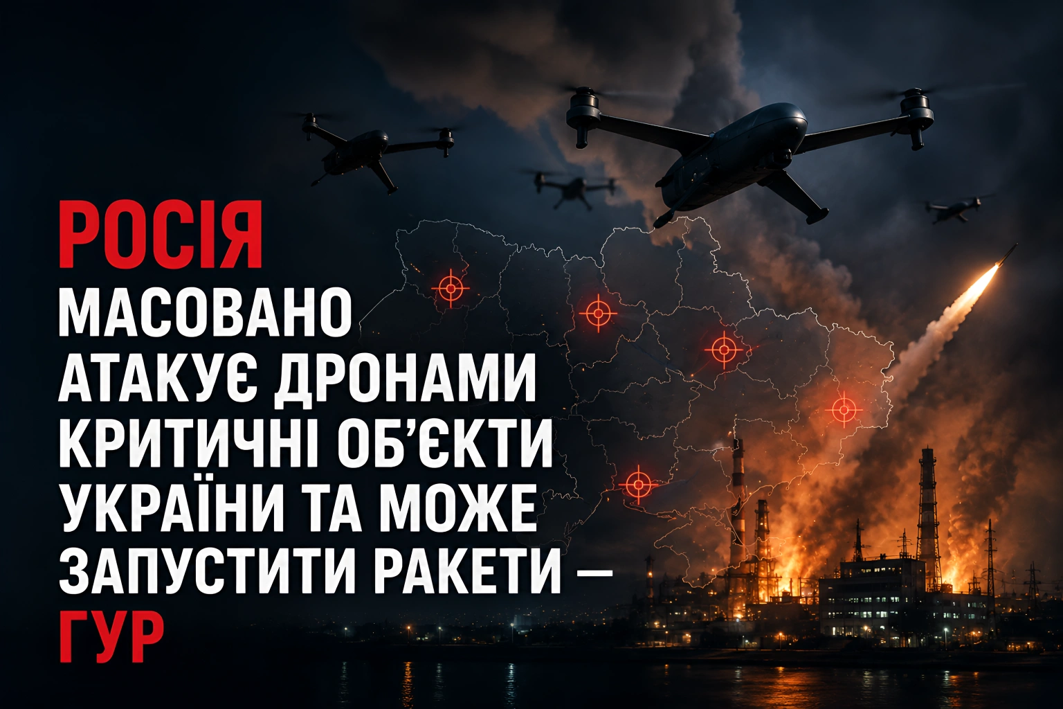 Комбінований удар по Україні: ворог націлився на критичну інфраструктуру та ВПК