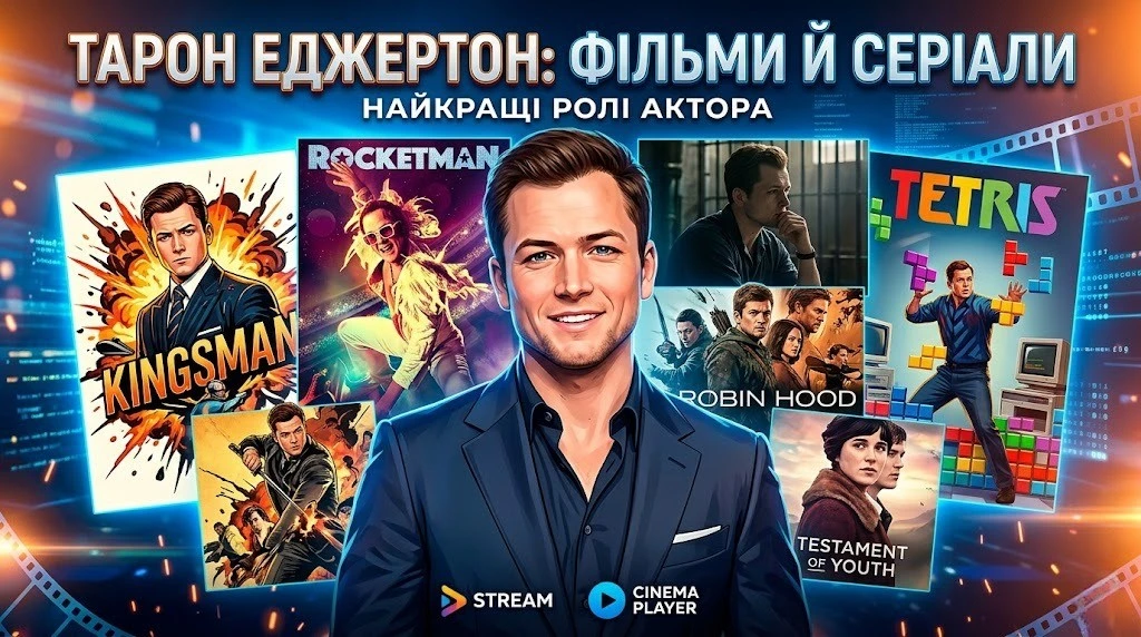 Найкращі фільми та серіали з Тароном Еджертоном: повний список ролей актора