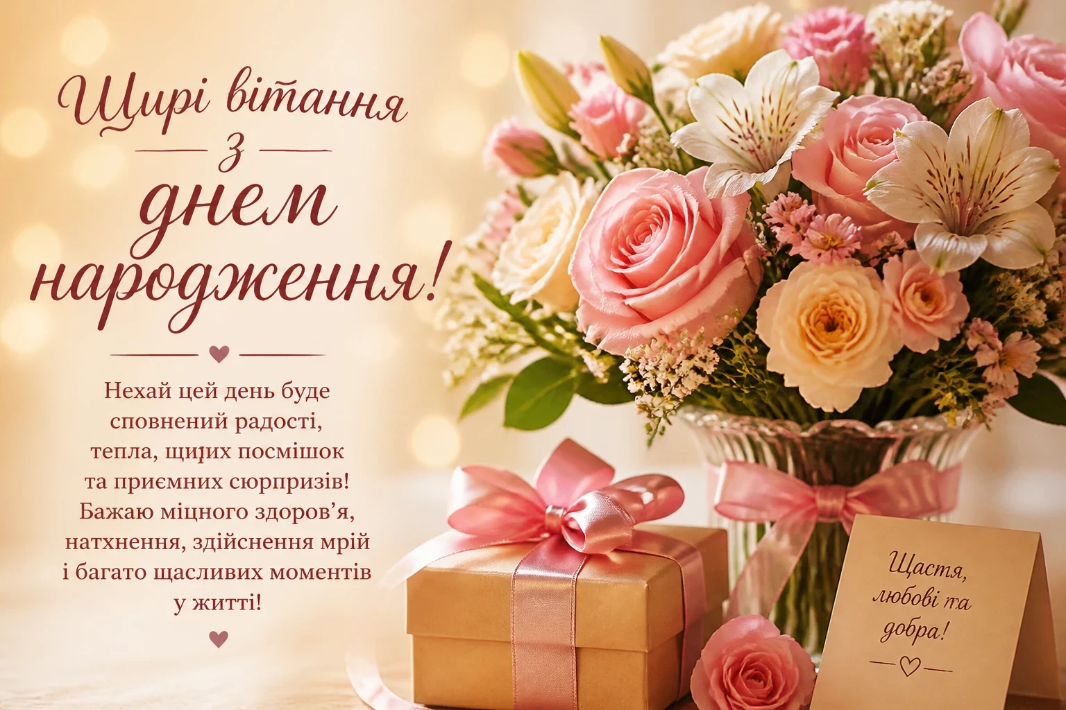 Щирі вітання з днем народження