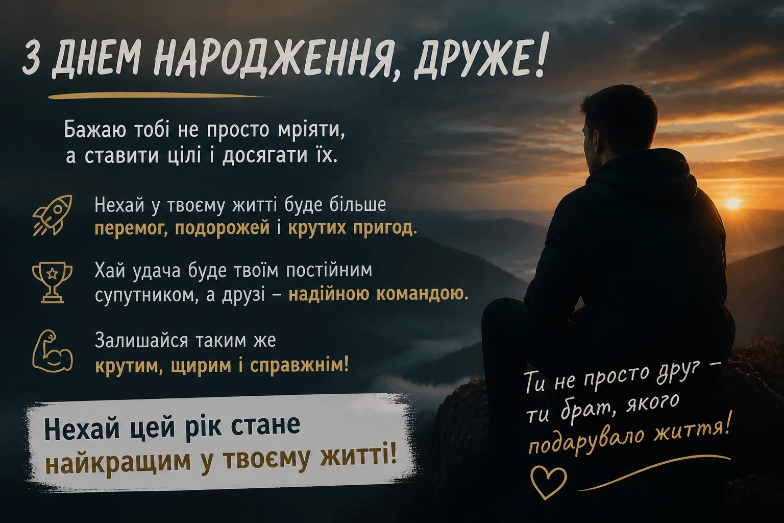 Оригінальні привітання з днем народження другу