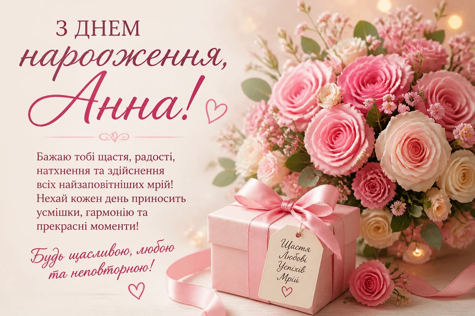 З днем народження для Анни