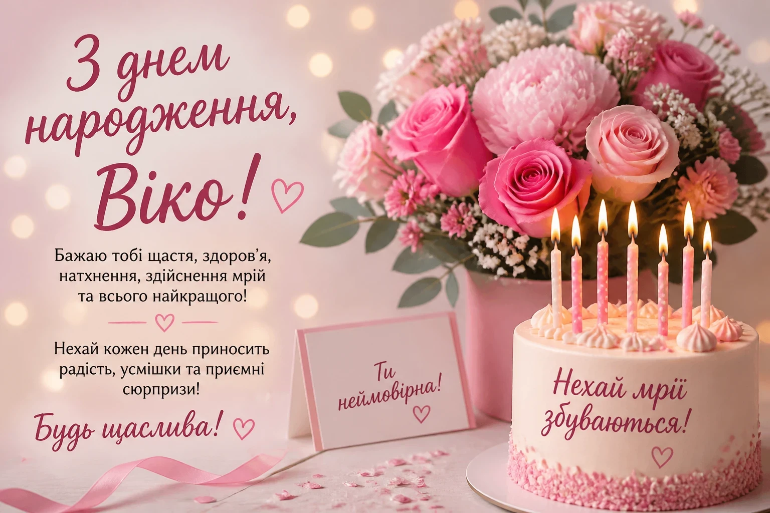 З днем народження для Віки