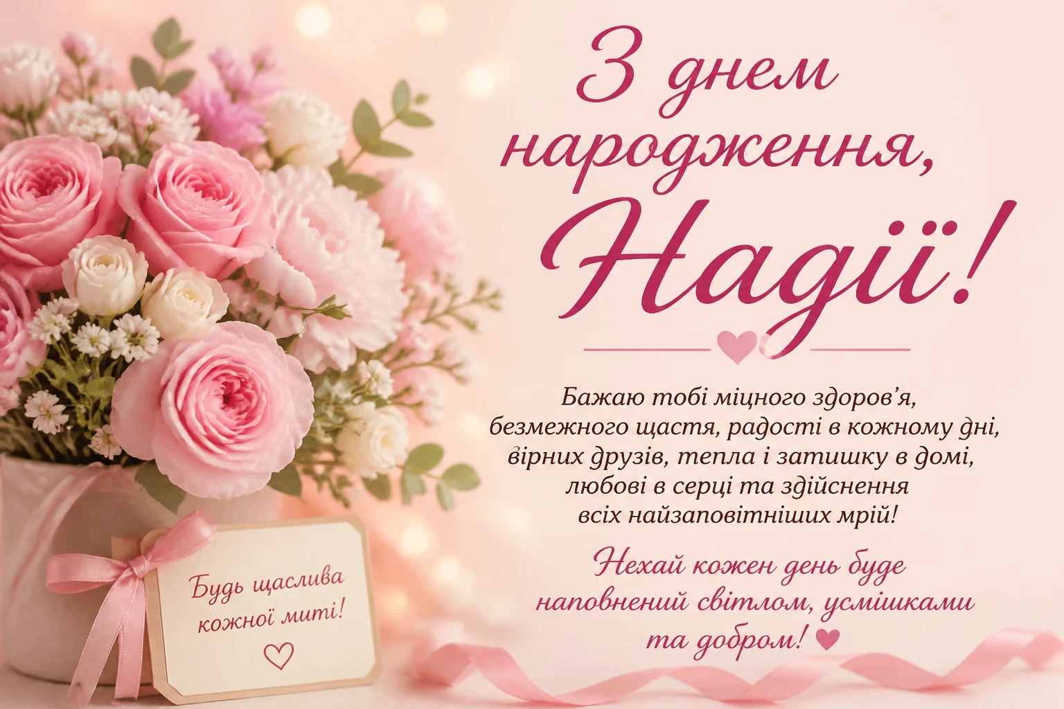 З днем народження для Надії