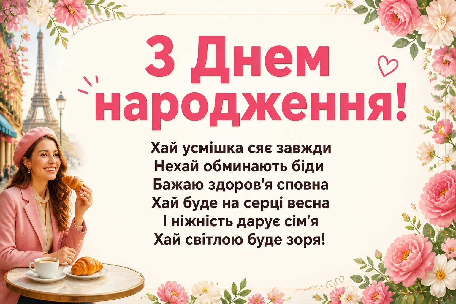 вітання з днем народження жінці вітання з днем народження жінці