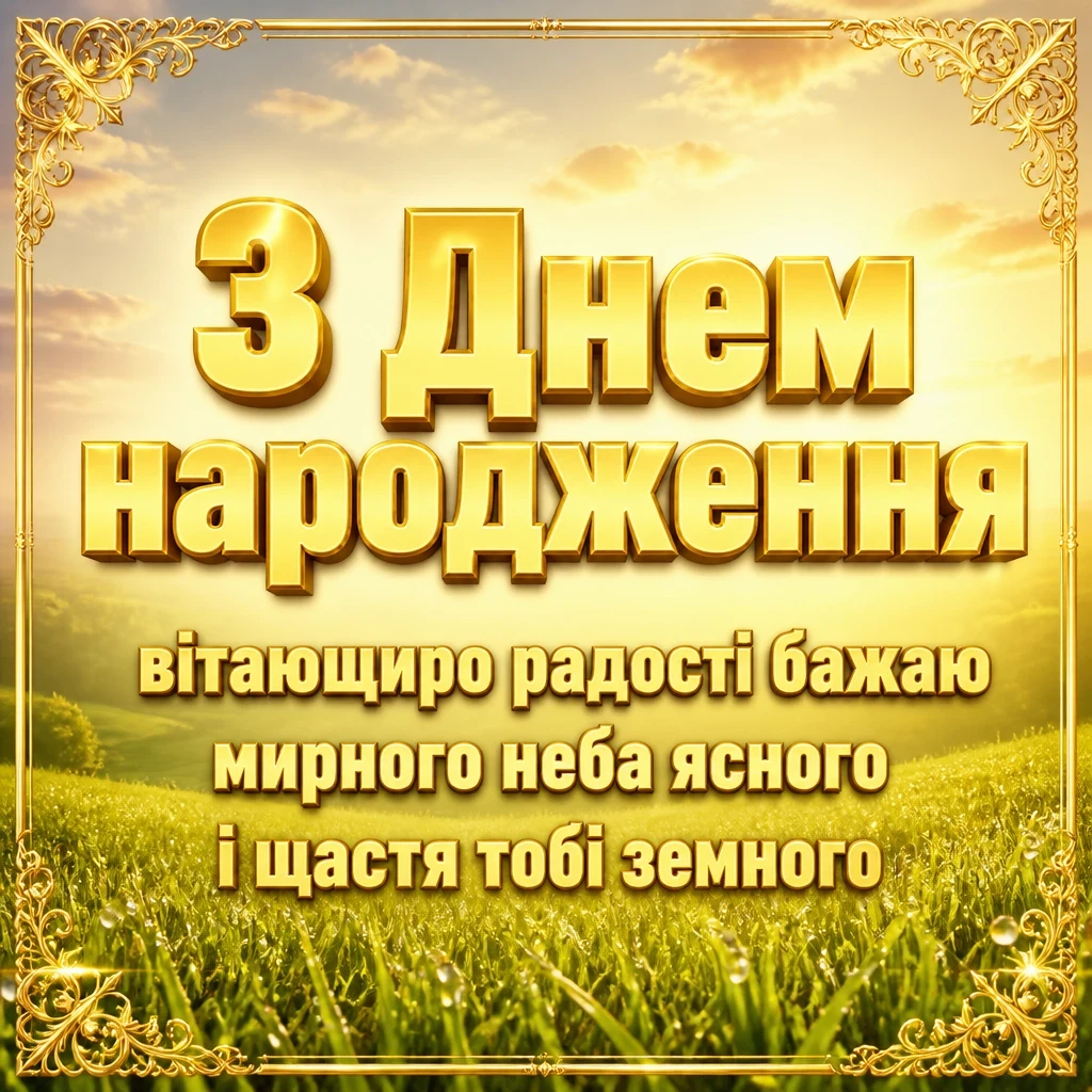 щирі вітання з днем народження