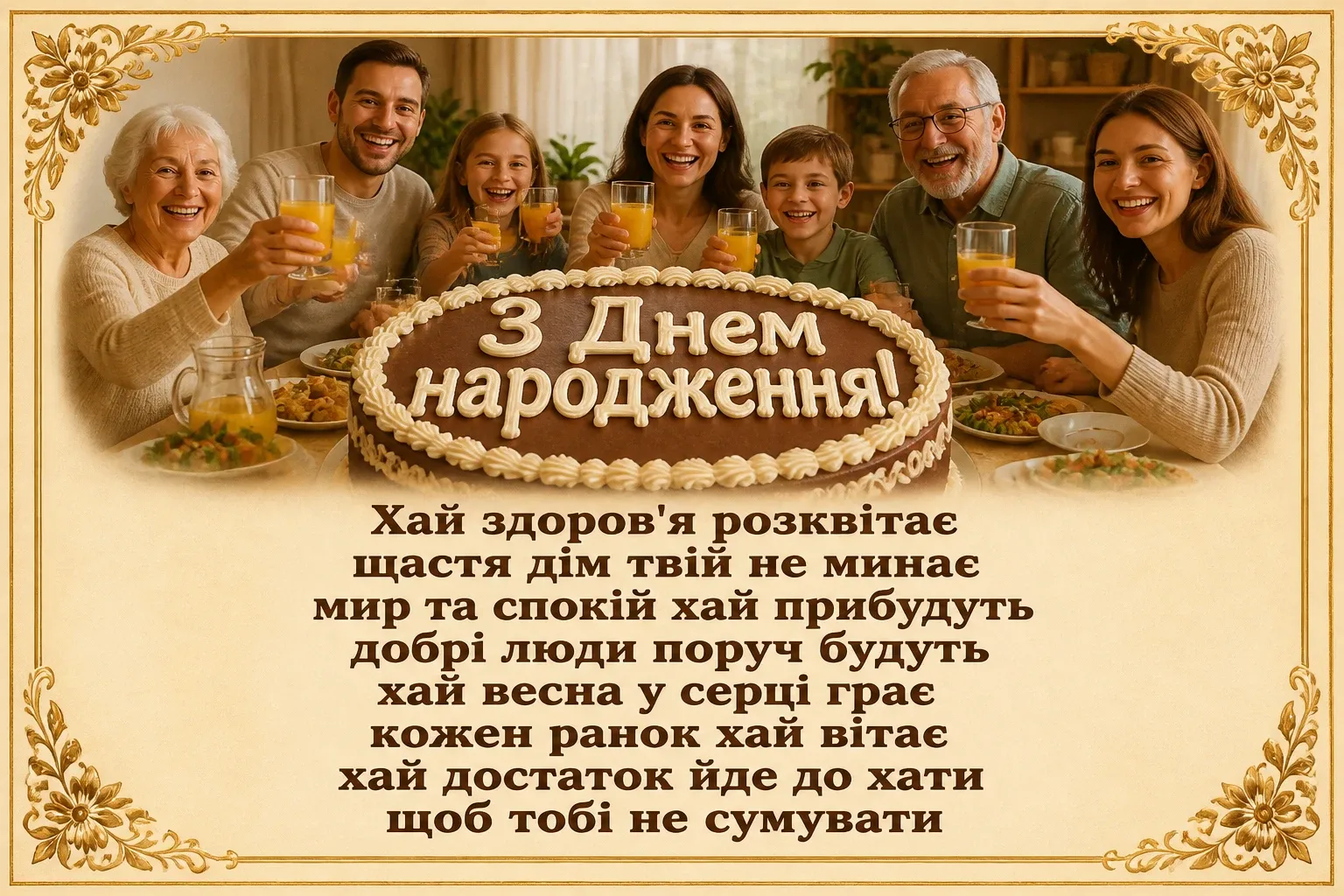 щирі вітання з днем народження