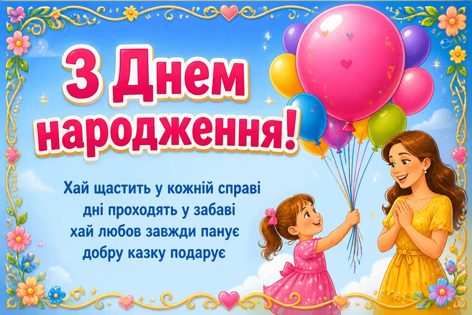 щирі вітання з днем народження