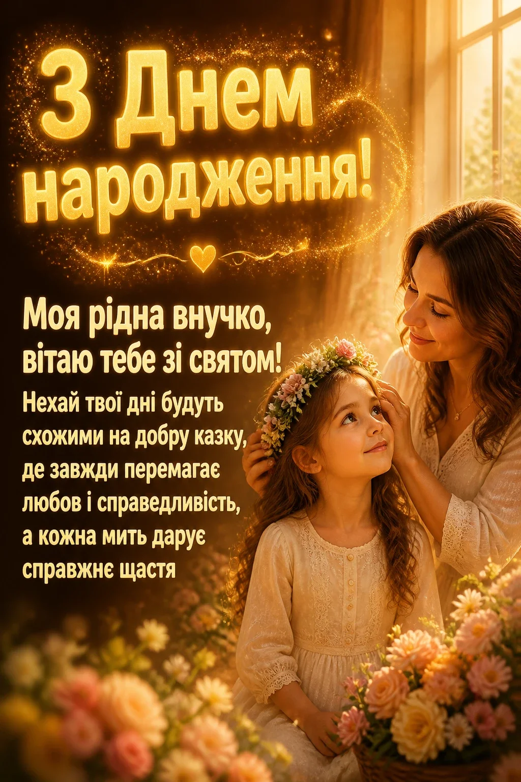 зворушливі привітання з днем народження внучці